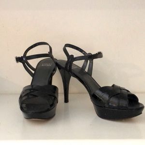 Stuart Weitzman black patent leather heels